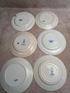 Lot de 6 assiettes plates dépareillées en terre de fer