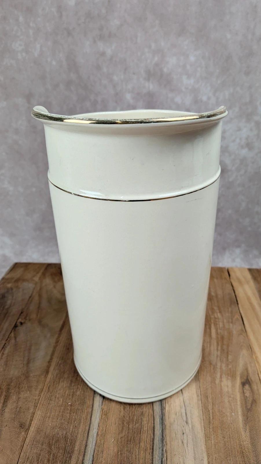 Grande cruche ancienne Sarreguemines à liserés dorés