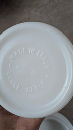 Lot de 2 pots en verre opalin Made in Italy