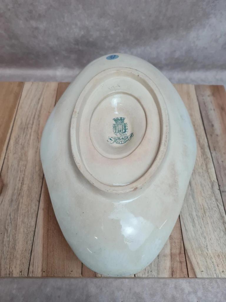 Grande saucière ancienne Terre de Fer Gien modèle Montigny 🌿