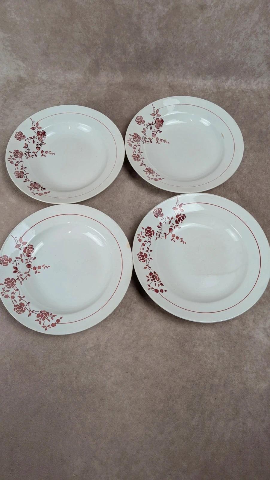 Lot de 4 assiettes creuses Saint-amand modèle Marcel