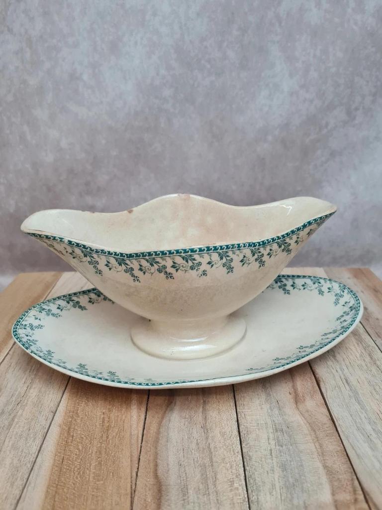 Grande saucière ancienne Terre de Fer Gien modèle Montigny 🌿