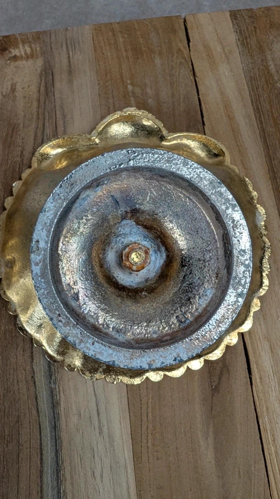 Paire de porte-savons coquilles dorées vintage