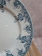 Plat rond en terre de fer Saint-amand modèle Printanier 27 cm