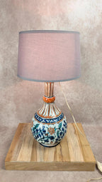 Pied de lampe en faïence style Iznik