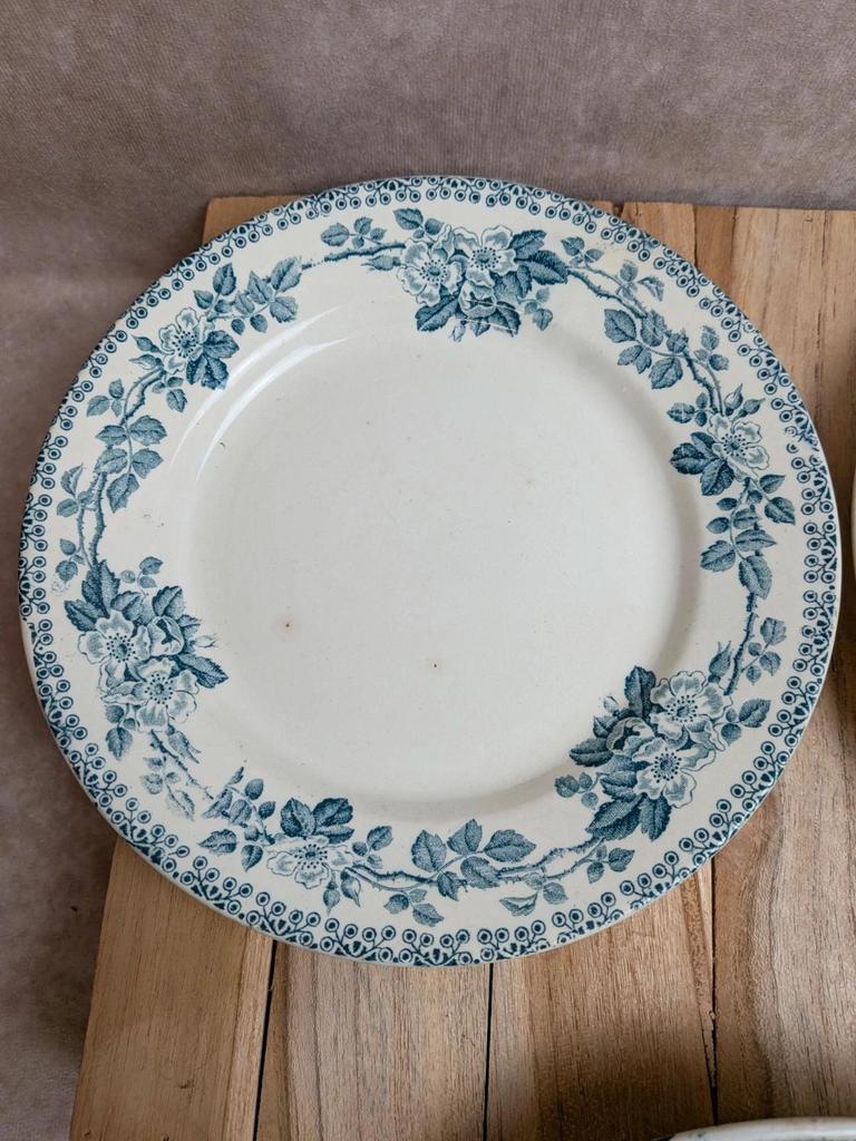 Lot de 3 assiettes plates en terre de fer Debray – Service Guadeloupe