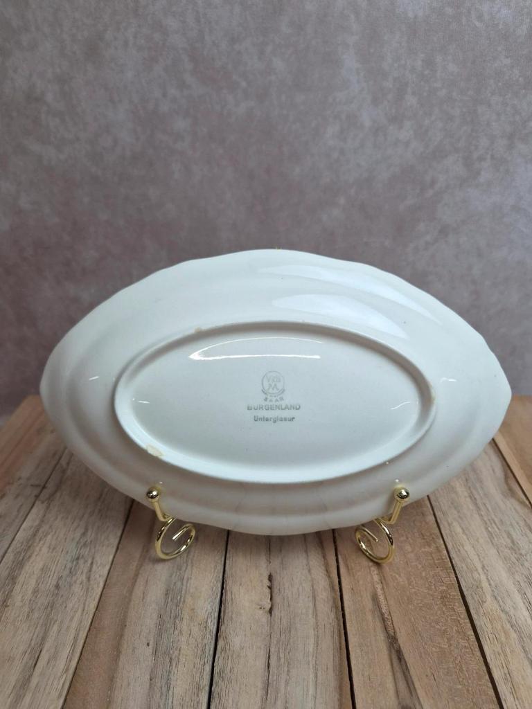 Ravier ancien Villeroy & Boch Burgenland – Décor bleu paysage et fleurs