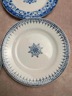 Lot de 6 assiettes plates dépareillées en terre de fer
