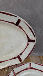 Lot de 2 plats anciens Badonviller – Modèle Louise