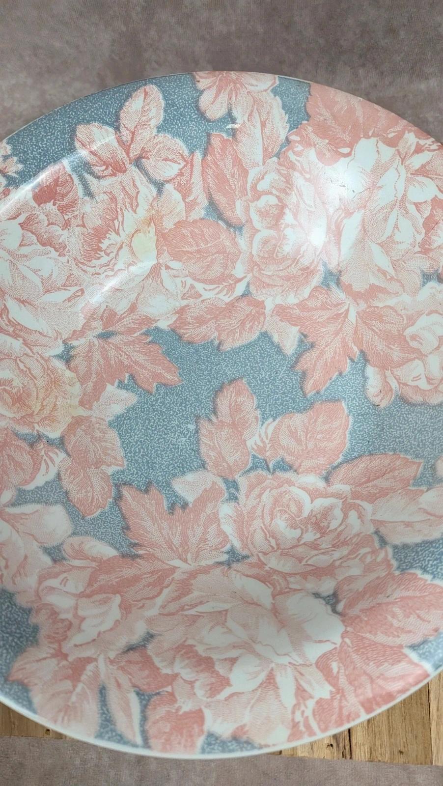 Plat creux vintage décor floral