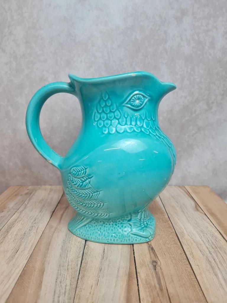 Pichet St-clément modèle Aigle 🐦 turquoise céramique vintage
