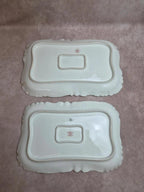 Paire de grands plats Haviland Limoges pour Vermont Marin Paris vers 1890