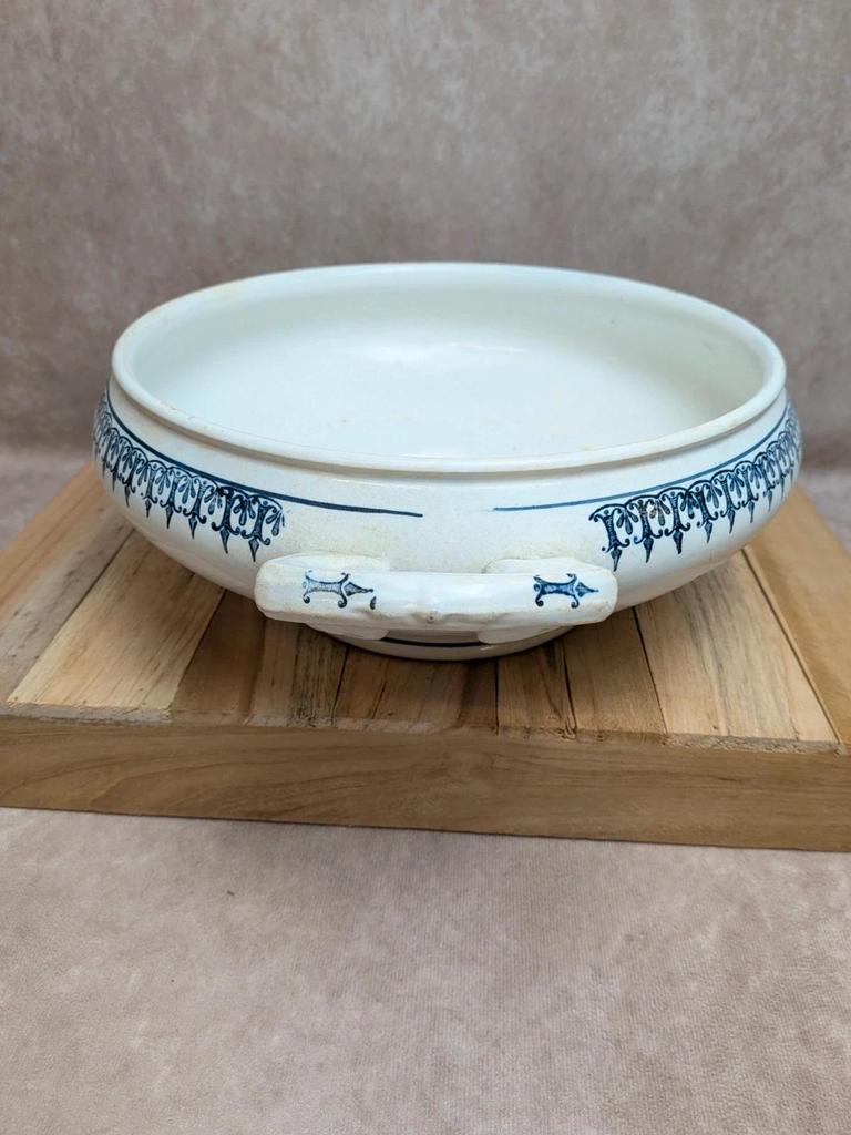 Soupière vintage Saint-amand Hamage modèle Primax bleu terre de fer