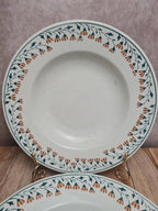 Lot de 2 assiettes creuses Kg Lunéville modèle Moselle 🌿🍂 terre de fer