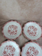 Lot de 12 assiettes plates Seltmann Weiden Bavaria Theresia rouge