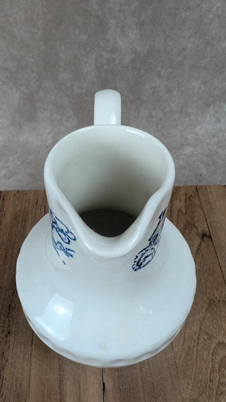 Ancien pot à lait Gien décor bleu