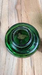 Lot de 2 lampes à huile vintage vertes