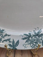 Plat ovale Saint-amand modèle Anémone – Terre de fer ancienne
