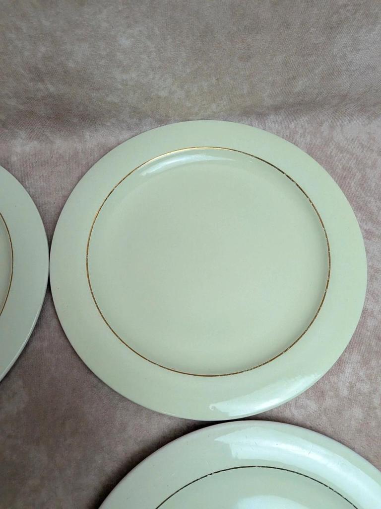 Lot de 6 assiettes plates Opaceline Salins vintage