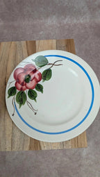 Lot de 2 assiettes plates Sarreguemines modèle Liliane
