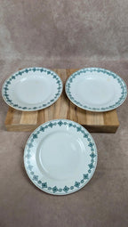 Lot 3 assiettes anciennes St Amand décor vert