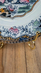 Assiette ancienne K&g Lunéville décor scène asiatique
