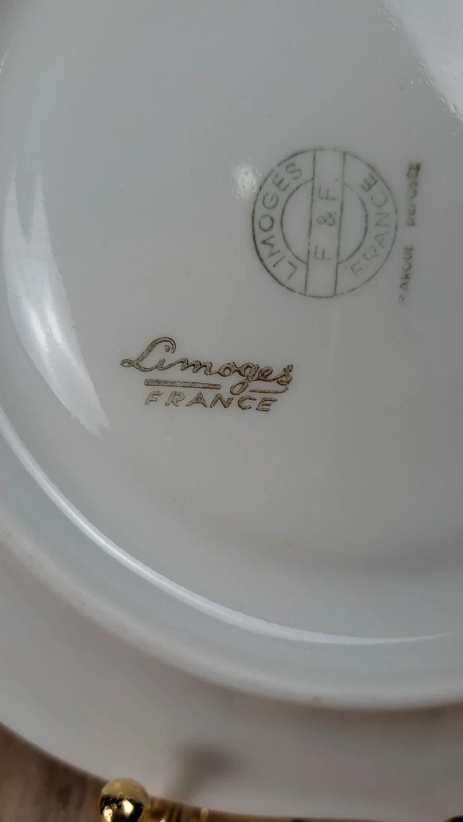 Soucoupe ancienne Limoges dorures