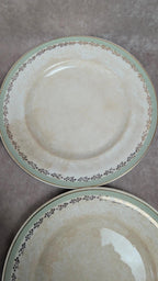 Lot de 6 assiettes plates vintage Saintonge – demi-porcelaine