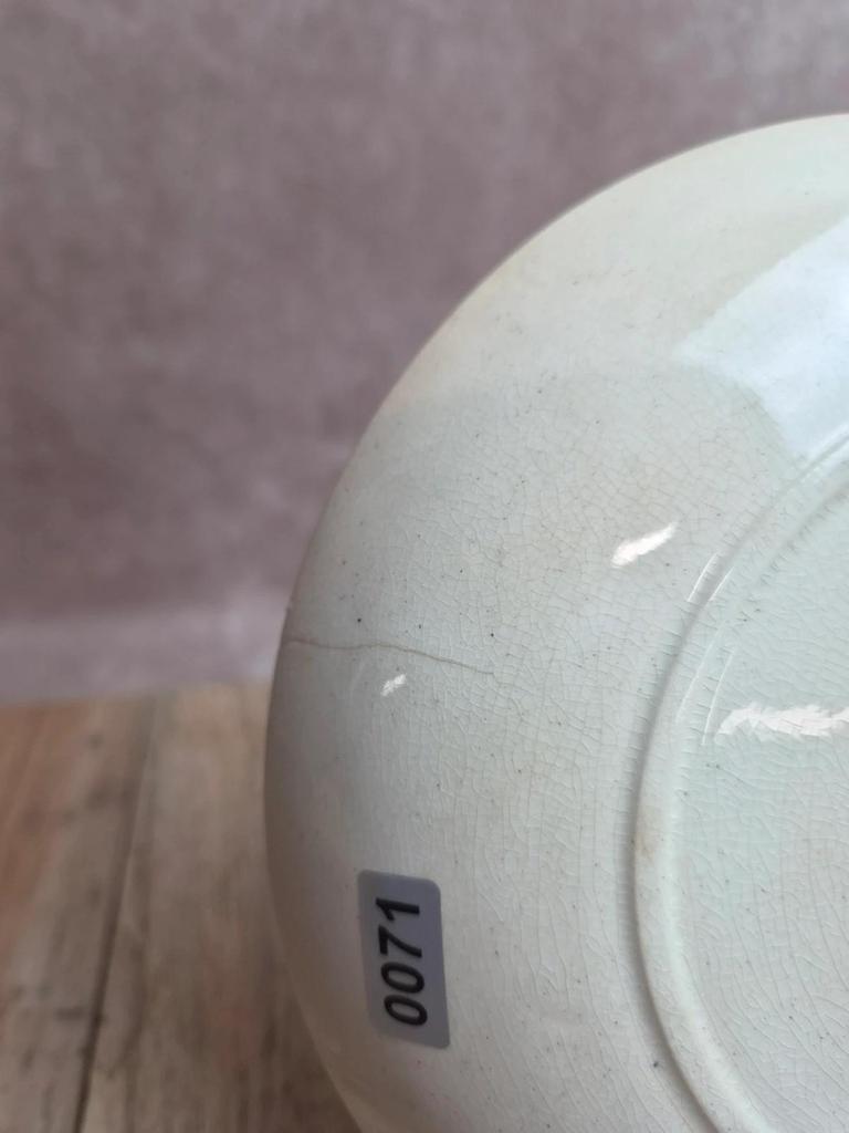 Grande soucoupe en terre de fer Boulenger Choisy-le-roi – modèle Floréal