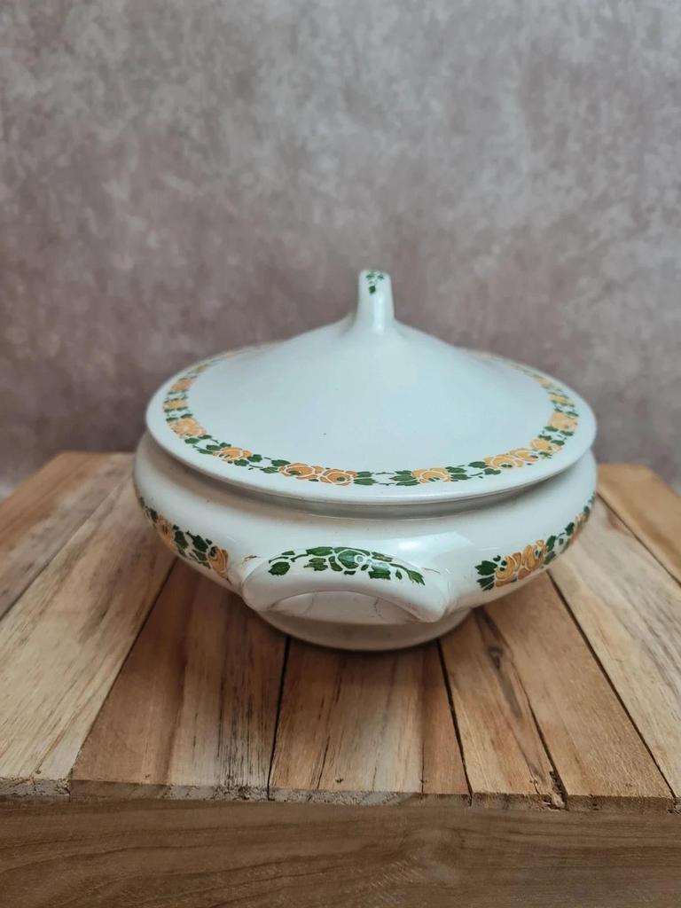 Légumière ancienne Villeroy & Boch 🌿 décor floral jaune vintage