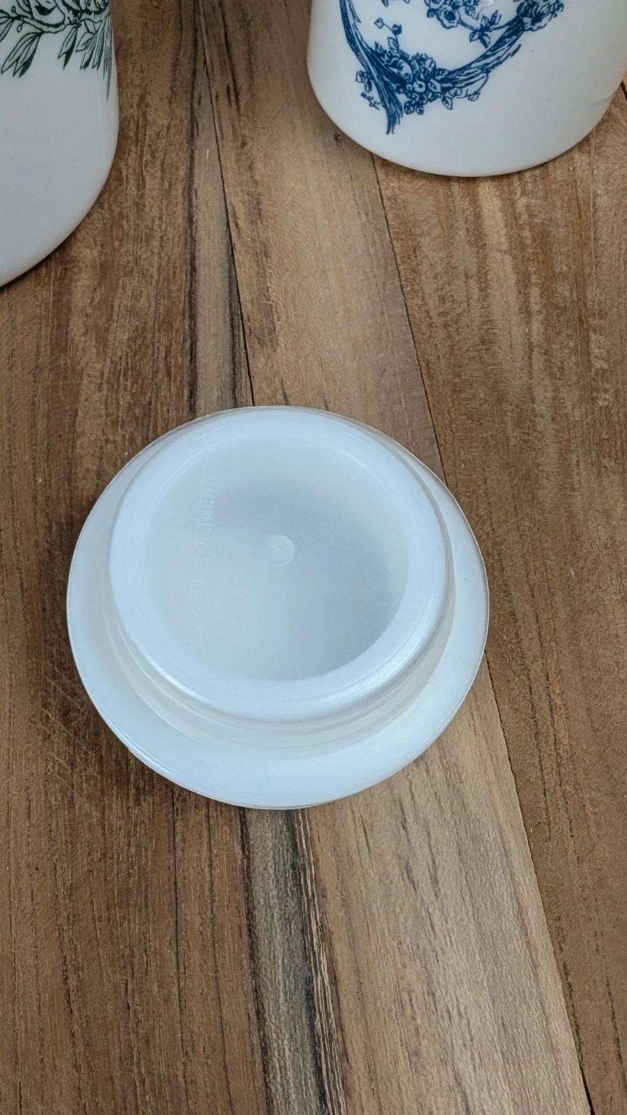 Lot de 2 pots en verre opalin Made in Italy