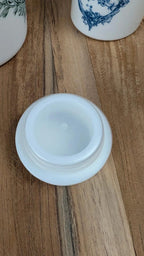 Lot de 2 pots en verre opalin Made in Italy