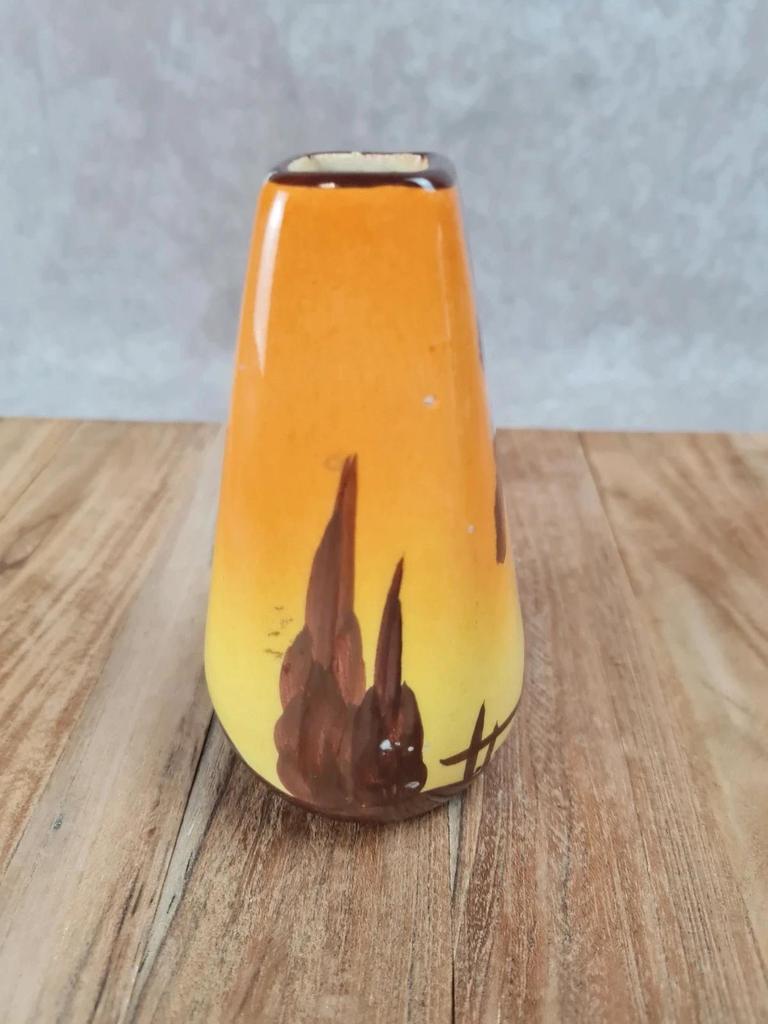 🌿 Petit vase cigale signé Jérôme Massier – Vallauris vintage