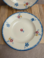 Lot de 2 assiettes creuses vintage Digoin Sarreguemines Marie-lou Terre de Fer