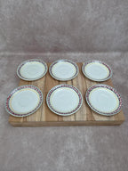 Lot de 6 tasses et sous-tasses vintage Saint-amand modèle Monaco