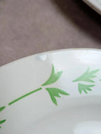 Lot de 9 assiettes plates en terre de fer Digoin Sarreguemines – Modèle Poupette – Vintage