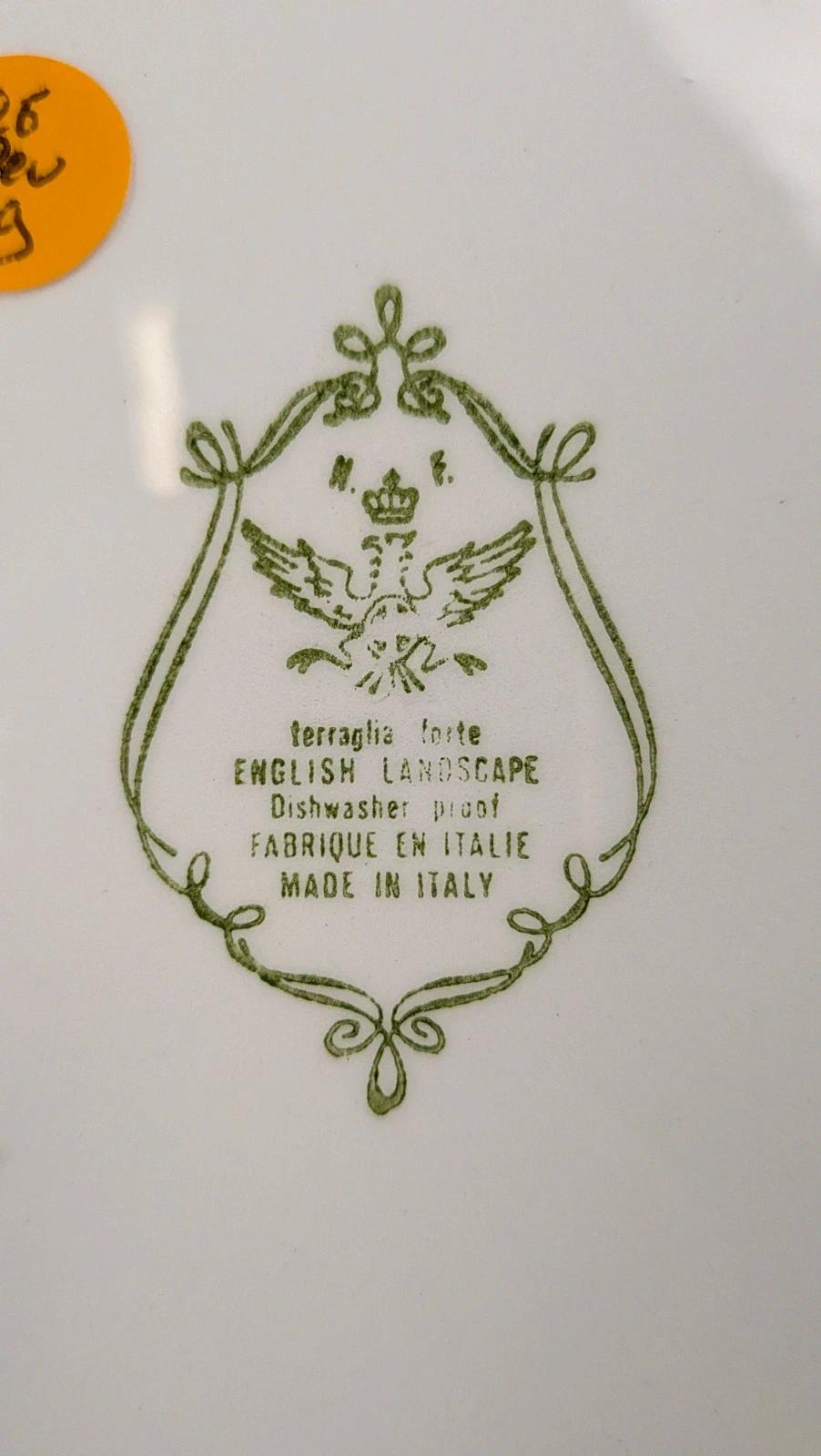 Assiette italienne English Landscape rouge