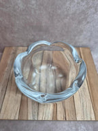 Grande coupe en cristal massif Kosta signée – design scandinave vintage