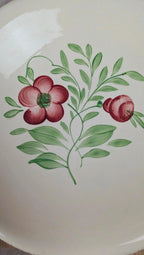 Plat creux ancien Villeroy & Boch – décor floral – esprit viennois