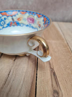 Tasse ancienne porcelaine Kpm Berlin années 1920 décor floral doré