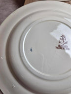 Lot de 5 assiettes creuses Terre de Fer Clairefontaine Rouen sépia Xixe