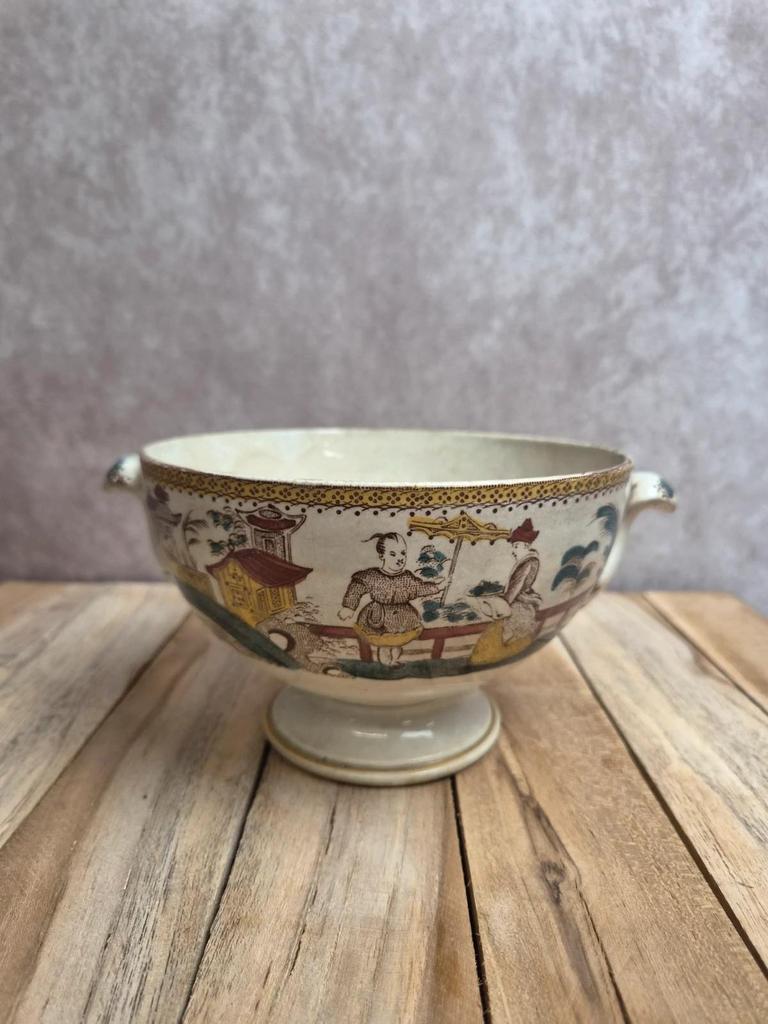 Bol à bouillon sur pied Jules Vieillard Bordeaux Tonkin – vers 1850