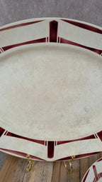 Lot de 2 plats anciens Badonviller – Modèle Louise