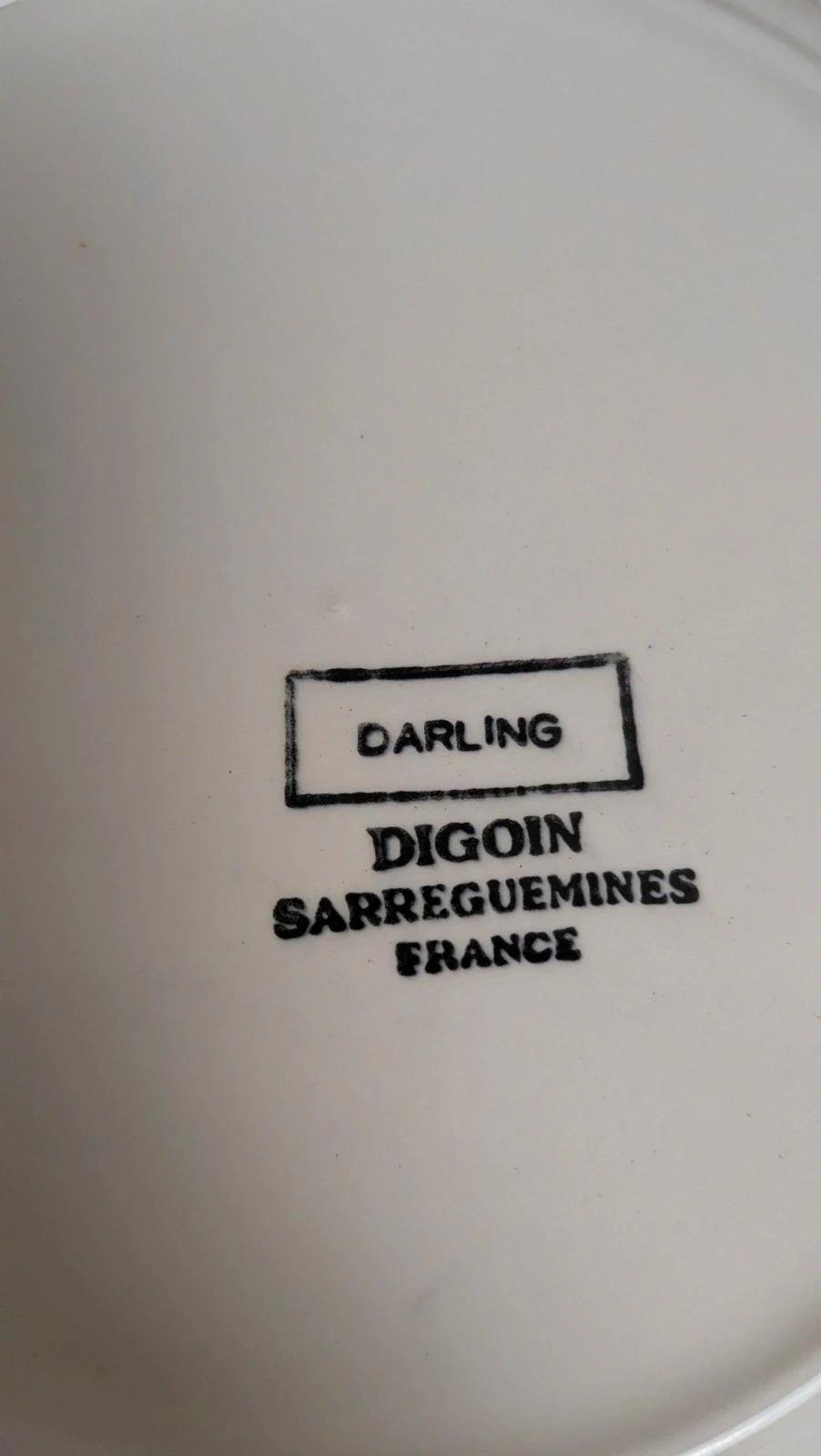 Service à gâteau Digoin Sarreguemines Darling