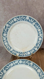 Lot de 4 assiettes vintage Creil & Montereau – Service Varsovie