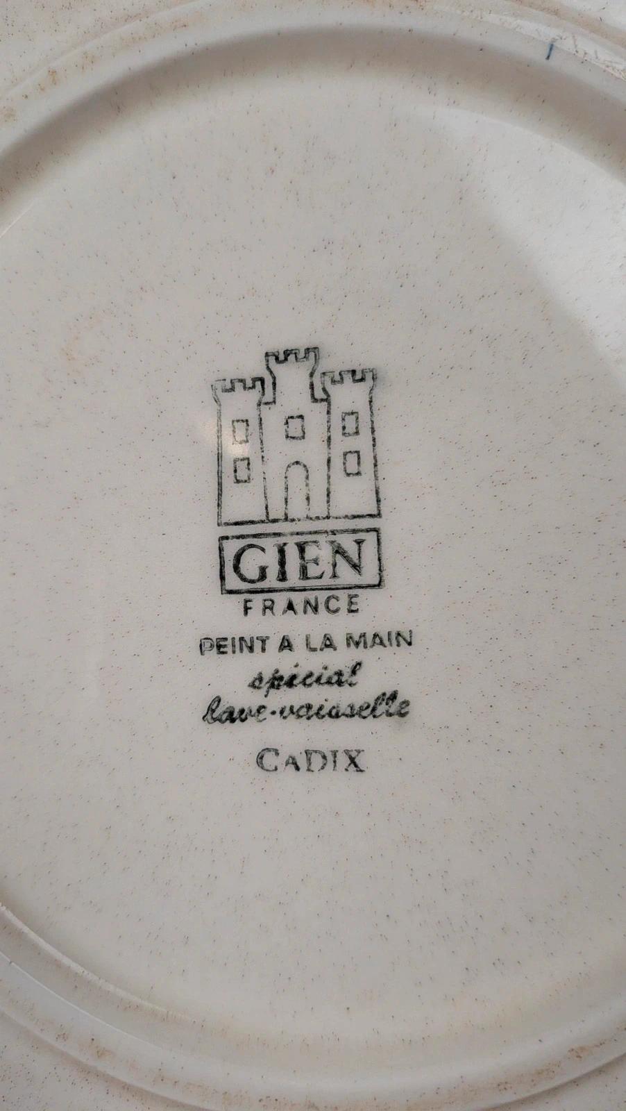Petite assiette ancienne Gien Modèle Cadix
