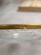 Assiette ancienne en verre taillé – Monture métal doré Cailar-bayard – Orfèvrerie française