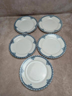Lot de 5 assiettes plates Terre de Fer St Amand modèle Andrinople