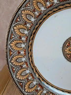 Assiette ancienne en terre de fer – Grecian Border – Faïence anglaise Xixe