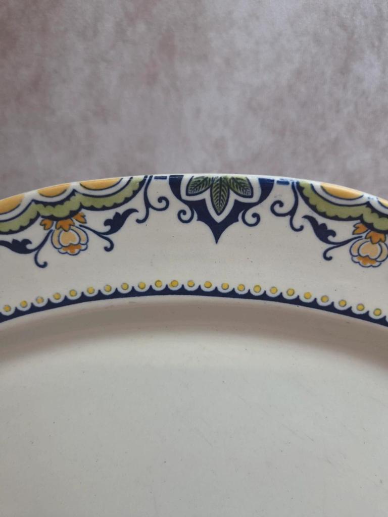 Grand plat ovale K&g Lunéville modèle Lisbonne ancien 41,5 cm